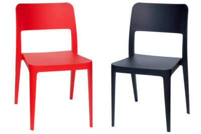 כסאות גינה איטליה בצבע שחור ואדום