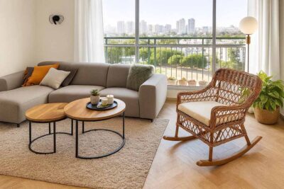 כורסת נדנדה ראטן