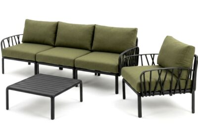 סט גינה 3+1+1 מרופד